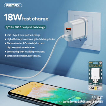 Remax Join Us EU/US/CN/UK charger usb c qc3.0 18w fast charger PD Fast Charging Adapter